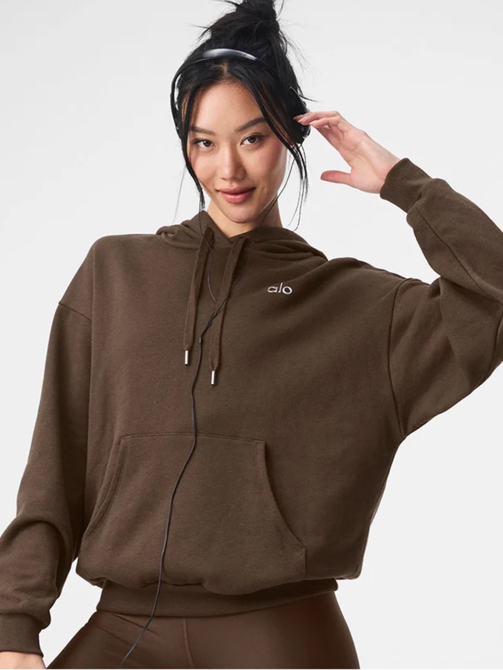 NWT ALO Accolade Hoodie Espresso Size Medium